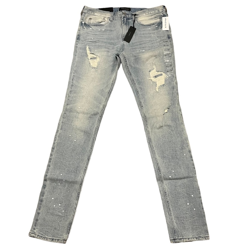 PacSun Jeans in Blue with Distressed Finish Size 32x34 New